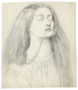 Dante Gabriel Rossetti: Elizabeth Siddal Study for 'Delia' in 'The Return of Tibullus to Delia'
